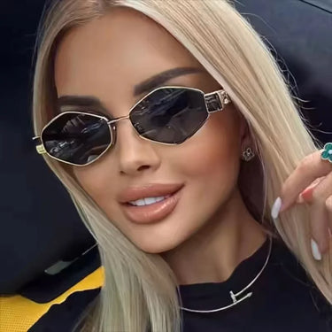 Metal Small Frame Polygonal Sunglass